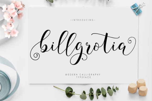 Billgrotia Script: A Beautiful Handwritten Font for Digital Design