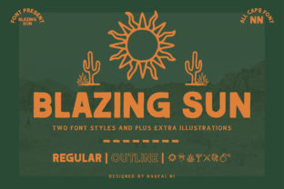 Blazing Sun: A Vintage Sans Serif Font for Creative Projects