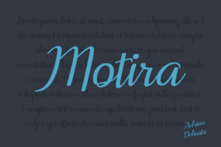 Motira: A Playful Script Font for Digital Branding