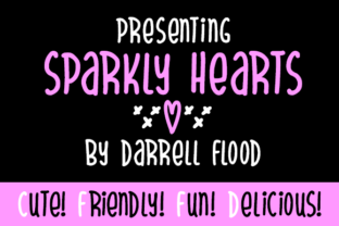 Sparkly Hearts Font for Editorial and Creative Design